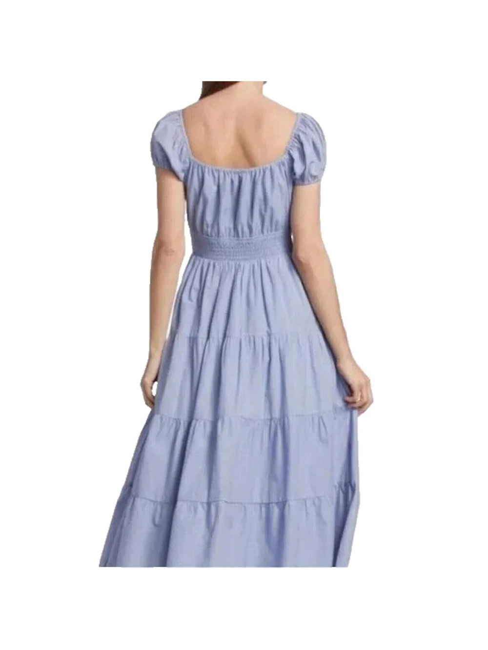 En Saison Blue Smocked Tiered
Midi Dress SZ Small - Picture 3 of 14